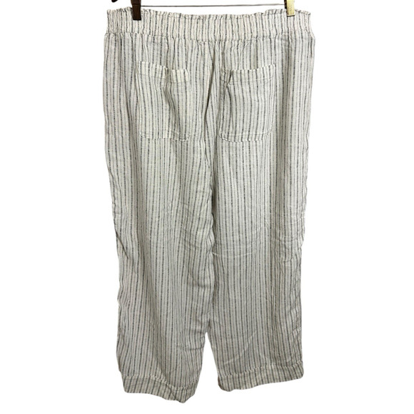 Time and Tru Linen Blend Wide Leg Pant Sz XL 16-18 Smocked Waist Pockets Palazzo - Picture 5 of 5